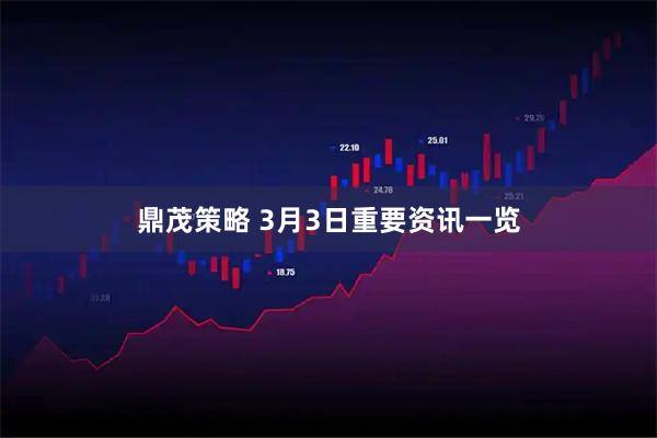 鼎茂策略 3月3日重要资讯一览