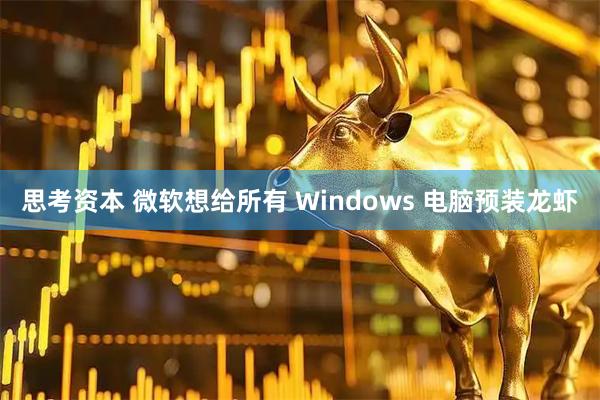 思考资本 微软想给所有 Windows 电脑预装龙虾