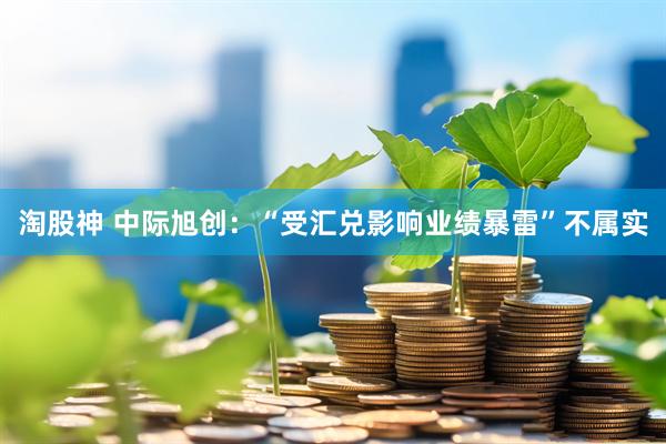 淘股神 中际旭创：“受汇兑影响业绩暴雷”不属实