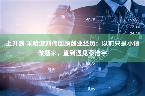 上升浪 米哈游刘伟回顾创业经历：以前只是小镇做题家，直到遇见蔡浩宇